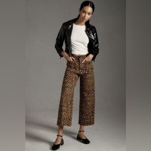 The Colette Cropped Wide-Leg Ponte Pants by Maeve